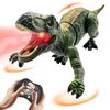 Remote Control Dinosaur Toys for Kids 3-5, 5-7, 8-12, 10-12, Electronic RC T Rex Dino Robot Toy for Boys, Top Christmas & Birthday Gifts for 6 7 8 9 10 11 & 12 Year Old Boys (Color: Green)