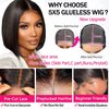 GYAJEP 12 Inch Wear and Go Glueless Bob Wig Human Hair Pre Plucked Pre Cut 180% Density 5x5 Lace Closure Bob Wig Human Hair Straight Human Hair Bob Wigs for Black Women