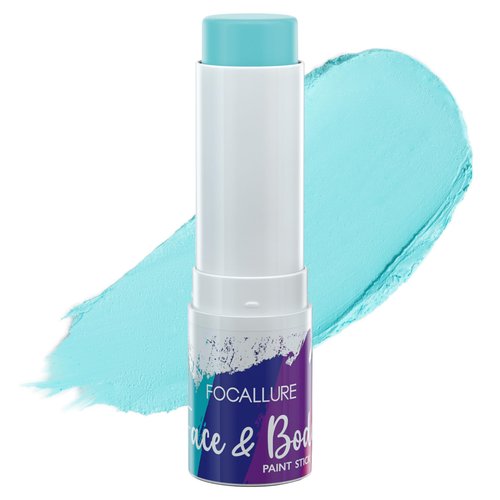 FOCALLURE Face Body Paint Stick,Eye Black Stick for Sports,Face Painting Kit Professional Hypoallergenic Foundation Makeup for Halloween Cosplay SFX Costume Party,Ghost Blue