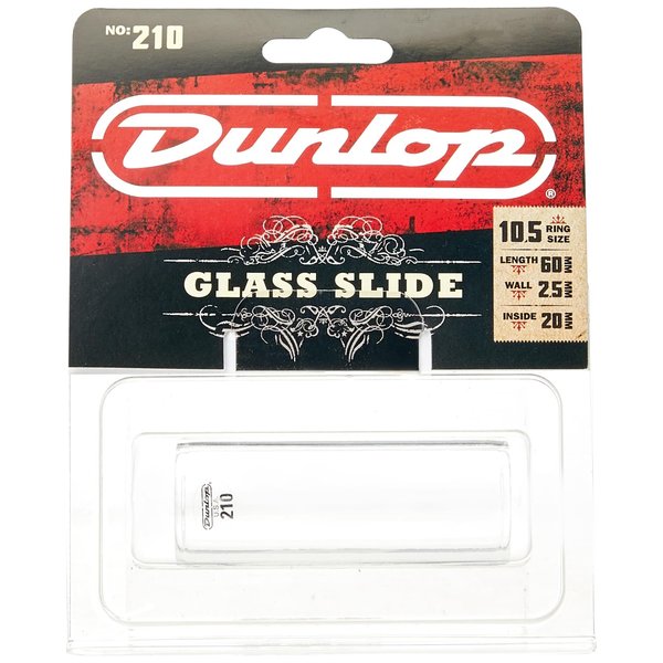 JIM DUNLOP 210 Tempered Glass Slide, Medium Wall Thickness, Medium