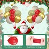 Christmas Balloon Garland Kit, Sage Green Red Gold Christmas Balloon Arch Kit with Cream Balloons Candy Cane Christmas Foil Balloon for Christmas Party Decorations New Year Party Supplies