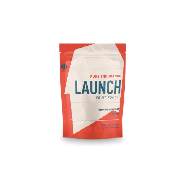 Launch - Pure Endurance Preworkout Powder, Nitric Oxide Boost and Energy for Runners, Swimmers, and Cyclists - Stimulant Free, Fruit Punch