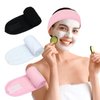 Pejnl 3 Pack Facial Spa Headband for Women - Adjustable, Non-Slip Terry Cloth Hair Band for Washing Face, Makeup, and Shower - Soft and Stretchable Hair Wrap
