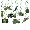 Army Birthday Party Decorations Camouflage Party Decoration Include Camo Happy Birthday Banner and Military Theme Hanging Swirls Decor for Boys Girls Birthday Party Supplies