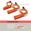 HEIMDALL Emergency Whistle with Lanyard for Safety Boating Camping Hiking Hunting Survival Rescue Signaling (Orange-3 Pack)