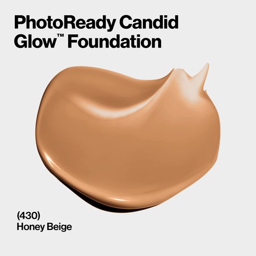 Revlon PhotoReady Candid Glow Moisture Glow Anti-Pollution Foundation with Vitamin E & Prickly Pear Oil, Anti-Blue Light Ingredients, without Parabens, Pthalates, & Fragrances, Honey Beige, 0.75 oz