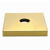 Corla Modern 3.5” Square Shower Arm Flange | Universal Extra Large Replacement Escutcheon Cover Plate (Brushed Gold)