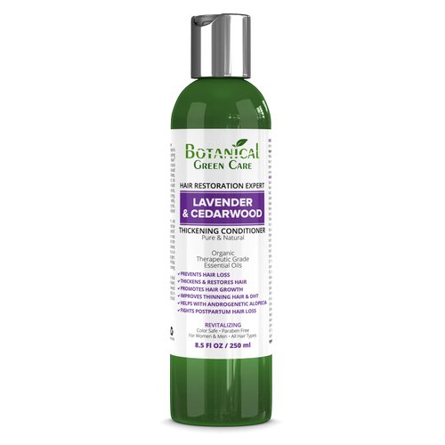 Botanical Green Care 'Lavender & Cedarwood' CONDITIONER - Thickening, Hair Growth, Strengthening Conditioner for Thinning Hair. Color Safe
