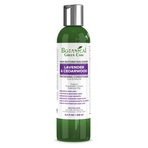 Botanical Green Care 'Lavender & Cedarwood' CONDITIONER - Thickening, Hair Growth, Strengthening Conditioner for Thinning Hair. Color Safe