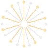 arricraft 100 Pcs Hair Pin Findings, Iron Bobby Pins with 8mm Brass Flat Round Tray, Hair Clips Bases for Diy Headwear Accessories, Silver and Golden
