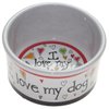 Snoozer Medium I Love My Pet Dog Bowl by Jennifer Garant