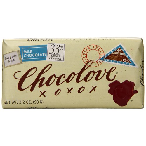 Chocolove Milk Chocolate, Pure, 3.2 Ounce (Pack of 12)
