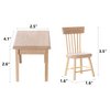 Z MAYABBO Wooden Dollhouse Furniture of Table & Chair, Miniature Dollhouse Accessories of Dining Room Accessory - 1/12 Scale