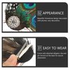 Veemoon 3pcs Butterfly Faux Peacock Feather Hair Clip with Artificial Pearl Rhinestones for Women, Bridal & Wedding Party
