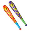 The Dreidel Company Baseball Bat Inflate Happy Face Design, 3.5' Feet Tall, Assorted Colors (2-Pack)
