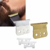USonline911 2 Pairs of Replacement T-Shaped Blade Hair Clippers Replacement T-Shaped Beard Trimmer Replacement Kit (Gold and Silver Short Teeth)