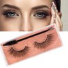 J.Fabrizio Eyelashes Makeup Natural 3D Dense Sexy False Lashes Soft Can Be Used Repeatedly False Eyelashes With Eyelash Brush Without Lash adhesive V-08 14mm