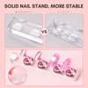 Makartt Nail Stand for Press On Nails Display Practice Art Magnetic Fake Nail Holder for Painting Nails Stand for False Nail Designs with Double-sided Tape for Home DIY Beginner Salon Supplies