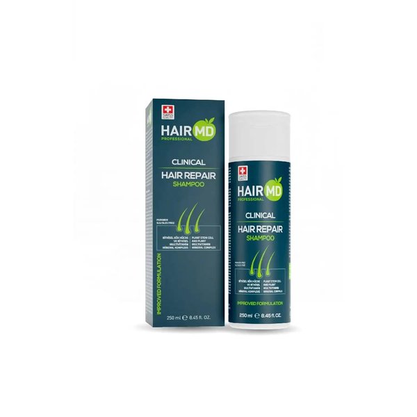 HairMD Transplant Clinical Repair Shampoo - Big Size 750ml - Advanced Regrowth Formula - Protects Post-Transplant Scalp, Exclusive Anti Hair Loss Shampoo. 25.36 fl OZ.