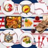 Baseball Party Decorations, Baseball Birthday Decorations Supplies Include Baseball Tablecloth Paper, Plates, Napkins, Forks, Baseball Party Supplies Dinnerware for Serve 24 Guests Kids Party Favors