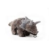 SteelDog Ruffian Triceratops Dinosaur Dog Toy Premium Tough Plush with Tennis Ball