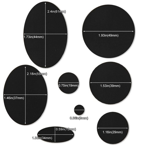 40pcs Nylon Fabric Repair Patch Self Adhesive Tear-Resistant Down Jacket Repair Patches Different Size for Coat Clothes Tent Sleeping Bag Ski Clothing, Outerwear Repair (Black)