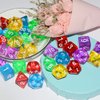 DND Dice 5×7 Sets, 35Pieces Transparent Rainbow Polyhedral DND Dice for RPG MTG Table Game Dice