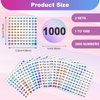 simarro Number Stickers (Number 1-1000), Self Adhesive Label Laser Stickers Waterproof Round Stickers for Organizing Nail Polish Bottle, Nail Sample Stick, Lipstick Storage Organizing (20)