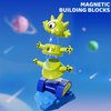 MSKOLER Magnet Robot Toy for 3 4 5 6 7 Years Old Boys - Monster Magnet Stacking Transform Toy for Kids with Storage Box, Gifts 3 4 5 Year Old Boy, Magnet Boy Toy Robot Toy for Kids 2-4 3-5