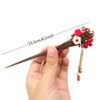 Honbay Fashion Retro Hair Stick Chinese Style Wooden Hair Stick Rhinestone Tassel Hair Stick Hair Chopsticks Hair Forks Hairpins Hair Pins Chignon Pins Long Hair Decorations Hair Styling Pins for Buns