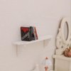 Dollhouse White Wall Shelf, Scale Miniature Dollhouse Accessories, Doll House Storage Wall Shelf for Kitchen Scene White Dolls and Accessories Dollhouse Décor (1:12)