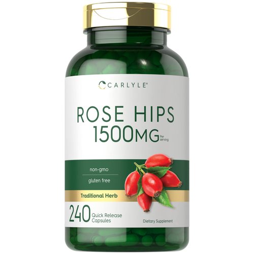 Carlyle Rose HIPS | 1500mg | 240 Quick Release Capsules | Non-GMO and Gluten Free Herbal Supplement