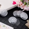 200 Pieces Disposable Plastic Glue Pad Transparent Flower Shape Glue Pallet Pad Lash Glue Holder Tray Tools Pigment Holder Base for Eyelash Extension