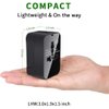 Travel Adapter, Worldwide All in One Universal Travel Adaptor Wall AC Power Plug Adapter Wall Charger with Dual USB Charging Ports for USA EU UK AUS Cell Phone Laptop Black