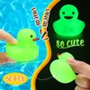 Tradder 50 Pcs 2 Inch Glow in the Dark Rubber Ducks Bulk Light up St. Patrick's Day Rubber Float Ducks for Bath Bathtub Baby Shower Irish Birthday Party Favors Gift(Green)