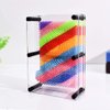 ZJMZZM 3D Pin Art Toy – Unique Rainbow Plastic Pin Art Board for Kids，3.7 * 5 inch 3D Pin Impression Sculpture Needle Toys to Inspire Imagination and Creativity for Children (Small)