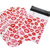 Lips Poly Mailers Red Kiss for Make Up Lip Gloss LipStick Self Sealing Envelope Wide Lip Print Waterproof Shipping | Pack of 25 | Size 10 x 6.75 inches