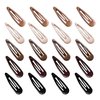 Cptots 20 PCS Metal Snap Hair Clips Water Drop No Slip Hair Barrettes for Women Small Hair Clips For Thick And Thin Fine Hair,Black Beige Gradient Brown,1.97 x 0.5 Inches.
