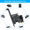 BEYIMEI PCI-E 1X to USB 3.2 GEN1 5Gbps 20pin Front Panel Header (to Type-c Front Panel Header) + USB 3.0 19Pin Socket Expansion Card,Type-E Internal 20-pin Front Panel Connector Riser Card