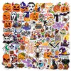 100PCS Halloween Stickers for Kids, Vinyl Decals Non-Repeating Glitter Halloween Stickers, Vinyl Waterproof Holiday Party Stickers, Kids and Youth Adult Party Favors Gifts (Halloween-Q17)
