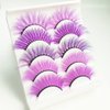 Purple Lashes Colorful Eyelashes Halloween Easter Faux Mink Eyelashes Colored False Eye Lashes Long Dramatic Party Fake Eyelashes Makeup Tools Costume Eye Lashes Extensions(MQ305-Purple)