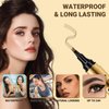 Waterproof Microblading Eyebrow Pen 2-in-1 Long Lasting 4 Tipped Precise Brow Pencil Eyeliner for Natural Looking (02# Dark Brown)