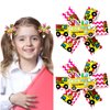 Back to School Hair Bows for Girls Cute Hair Clips School Bows for Girl School Bus Hair Barrettes Red Yellow White Bow Clips for Teacher Ribbon Hair Bow Non-slip Hair Grip Girls Hair Accessories 2Pcs