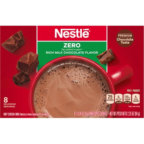 Nestle Hot Cocoa Mix, Fat Free, 8-count Envelopes (Pack of 6)