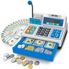 Bstoyder Pretend Play Calculator Cash Register Toy Gift for Kids Age 3, 4, 5, 6, 7, 8+ Year Old, 73 Pcs Grocery Store Playset with Microphone, Credit Card, Play Cash Register for Toddlers Kids 4-8