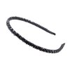 AKOAK Fashion Super Shiny Women Two Rows Black Crystal Beads Headband Girls Headwear Rhinestone Beaded Hair Band Hair Accessories