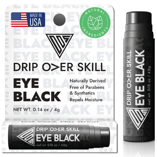 D.R.I.P Over Skill Eye Black Stick, Made in the USA with Natural Ingredients, Sports Christmas St...