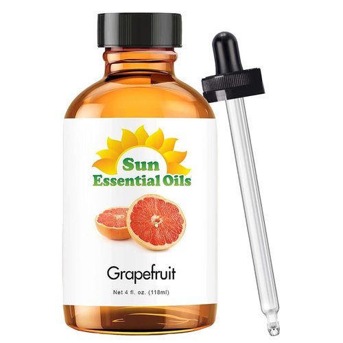 Sun Essential Oils 4oz - Grapefruit Essential Oil - 4 Fluid Ounces - Grapefruit Essential Oil for Candle Making - Grapefruit Oil - Aromatherapy Oil Grapefruit - Aromatherapy Oils