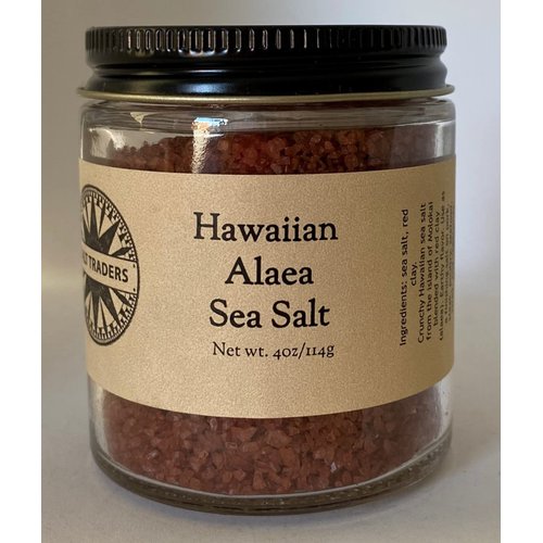 Salt Traders Hawaiian Red Alaea Sea Salt - 4 oz Net Wt. (Glass Jar)