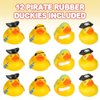 ArtCreativity 2 Inch Pirate Rubber Duckies (Pack of 12) Cute Duck Bath Tub Pool Toys, Ideal for Pirate-Themed Parties and Celebrations, Fun Decorations, Carnival Supplies, Party Favors